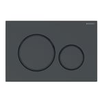 Pulsador serie Sigma20 de Geberit. Para doble descarga: negro, negro mate